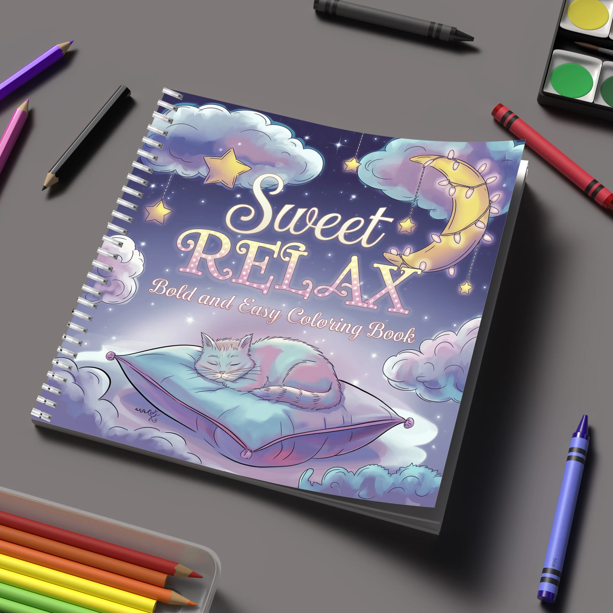 School Supplies - Kolorowanka Sweet Relax dla dorosłych, prezent