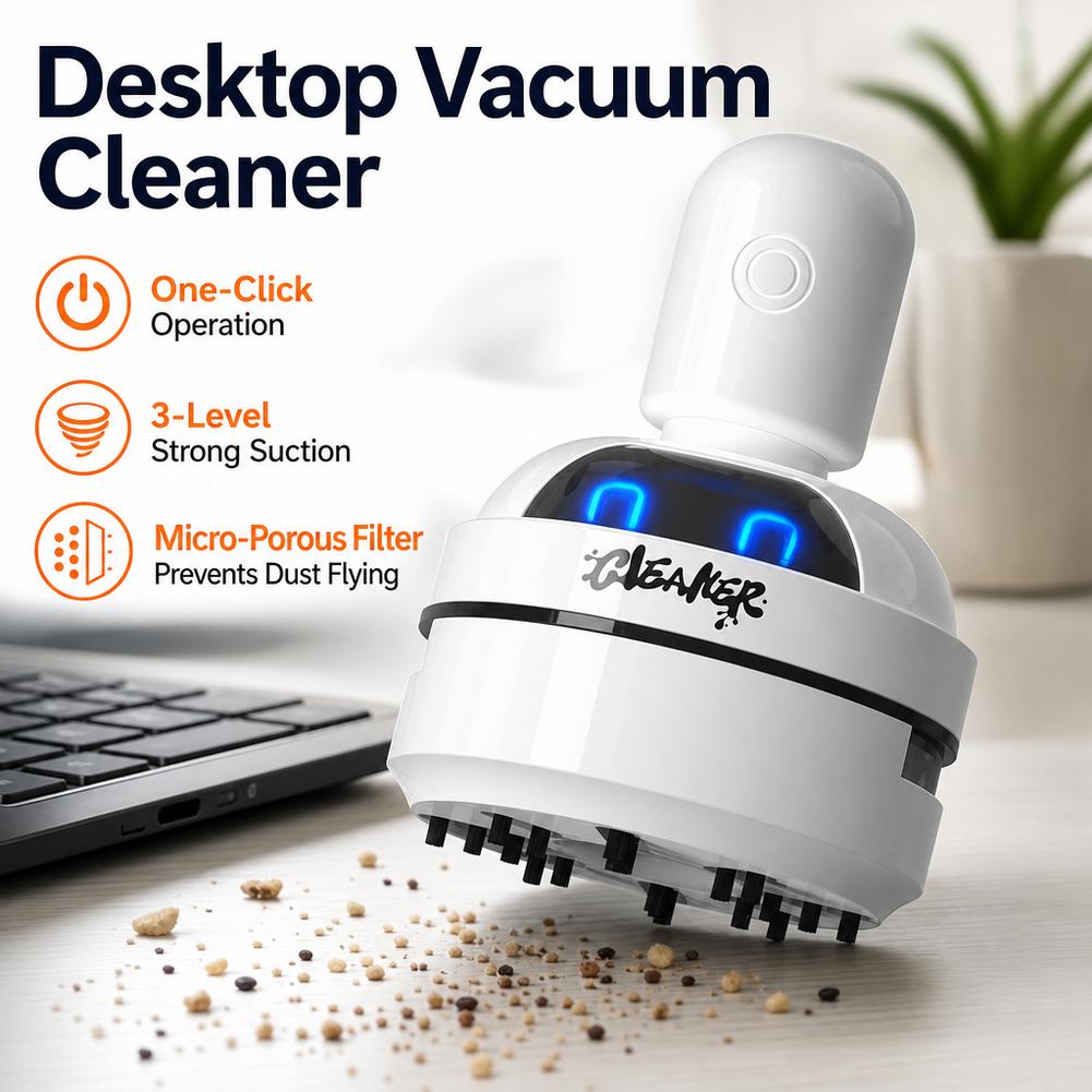 Mini Desktop Vacuum Cleaner For Eraser Dust - Cichy mini odkurzacz biurkowy z 3-stopniową