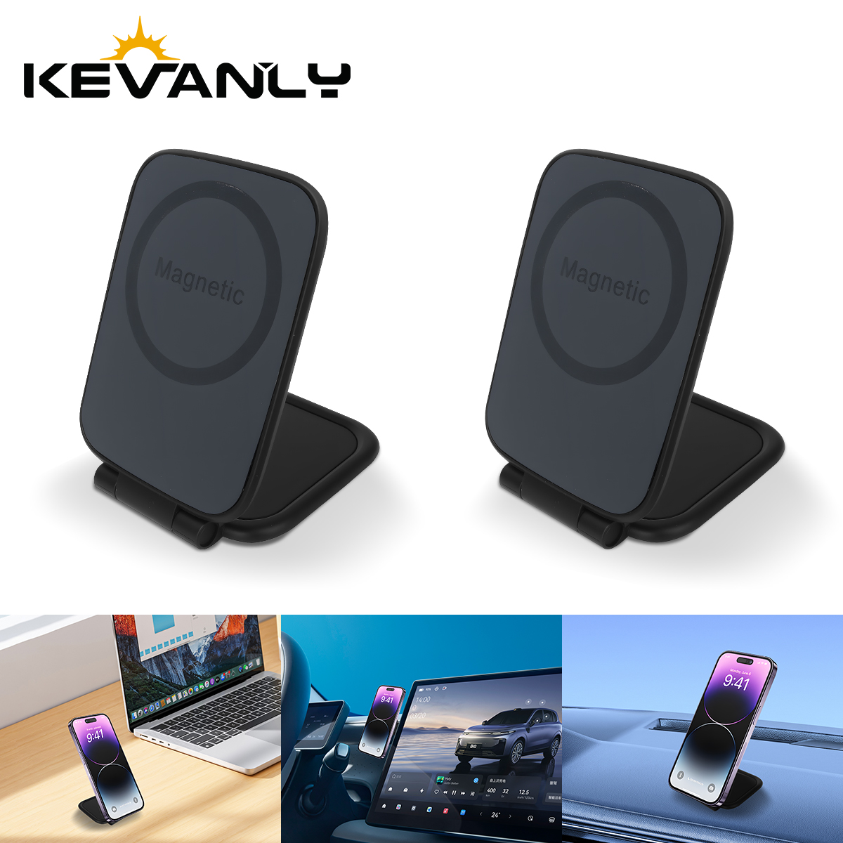 Desk Accessories - Uniwersalny ultracienki magnetyczny uchwyt samochodowy na
