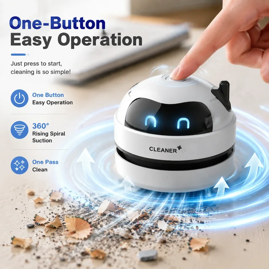 Przenośny, miniaturowy odkurza – Mini Desktop Vacuum Cleaner For Eraser Dust recenzja i cena